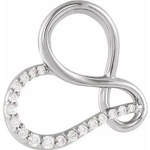 14K Yellow 07 CTW Diamond InfinityInspired Heart Pendant 86676601PSTWBC WB Choice Jewelry Necklaces