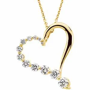 14K Yellow 1 CTW Diamond Journey Heart 18 Necklace6902365838PSTWBC WB Choice Jewelry Necklaces 14K Yellow 1 CTW Diamond Journey Heart 18 Necklace6902365838PSTWBC WB Choice Jewelry Necklaces