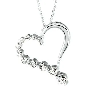 14K Yellow 1 CTW Diamond Journey Heart 18 Necklace6902365838PSTWBC WB Choice Jewelry Necklaces