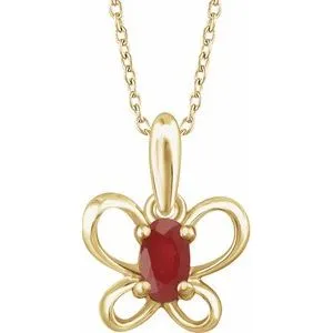 14K Yellow 4x3 mm Oval July Youth Butterfly Birthstone 15 Necklace653422649PSTWBC WB Choice Jewelry Necklaces 14K Yellow 4x3 mm Oval July Youth Butterfly Birthstone 15 Necklace653422649PSTWBC WB Choice Jewelry Necklaces