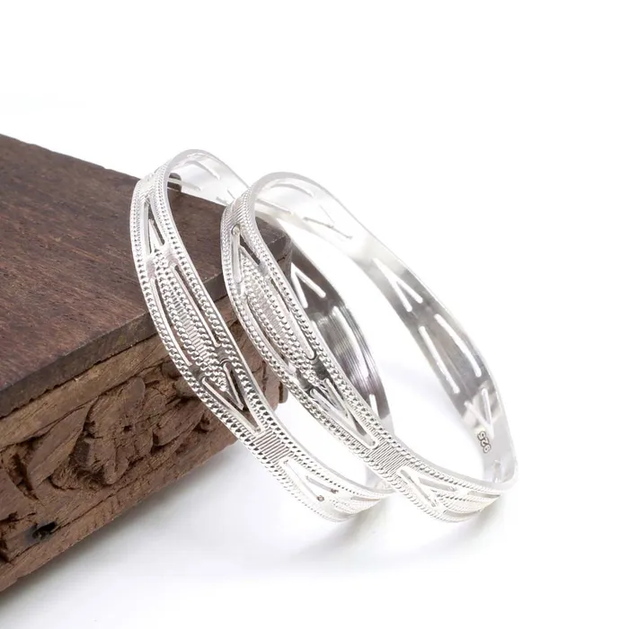 Bracelets Indian Style Solid Real Silver Women Bangles Bracelet Kangan Karizma Jewels Bracelets Indian Style Solid Real Silver Women Bangles Bracelet Kangan Karizma Jewels