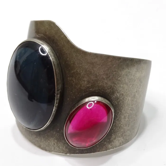 Bracelets Vintage by Misty Audrey Schenk Silver Gemstone Cuff Bracelet