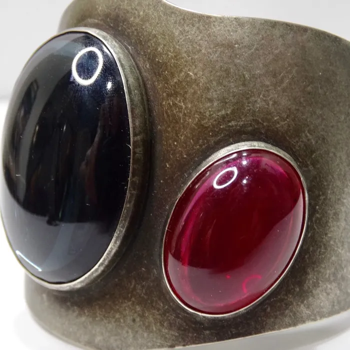 Bracelets Vintage by Misty Audrey Schenk Silver Gemstone Cuff Bracelet