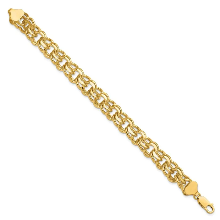 Bracelets WB Choice Jewelry 14k Double Link Charm BraceletWBCDO5098