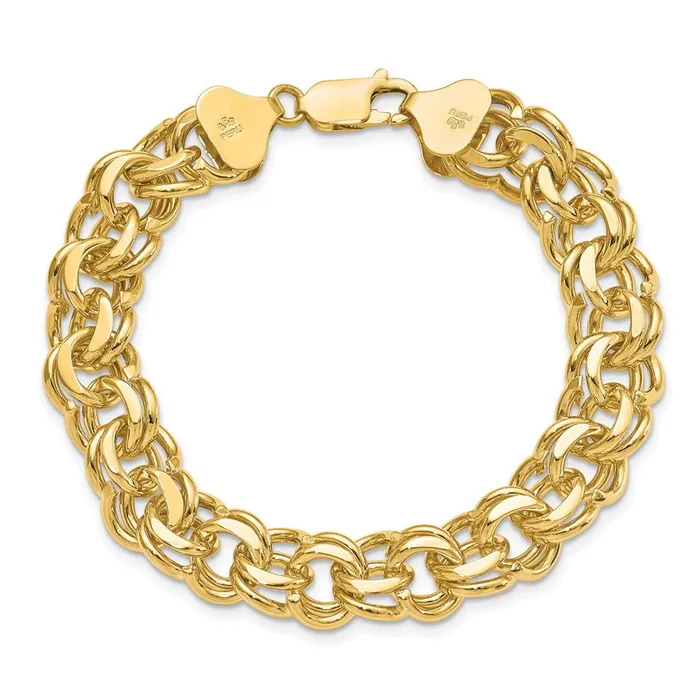 Bracelets WB Choice Jewelry 14k Double Link Charm BraceletWBCDO5098