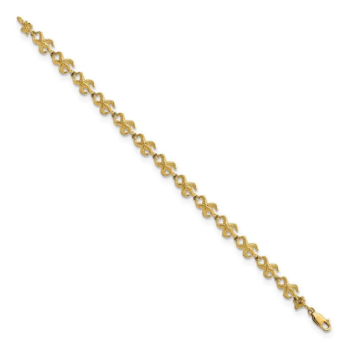 Bracelets WB Choice Jewelry 14k Textured Starfish 725in BraceletWBCFB1633725