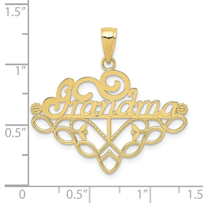 Charm Necklaces WB Choice Jewelry 10K GRANDMA Birthstone Charm Holder PendantWBC10K4723