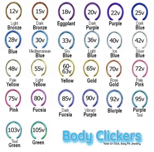 Clear CZ Heart 14g Titanium Nipple Clicker Body Clickers Necklaces