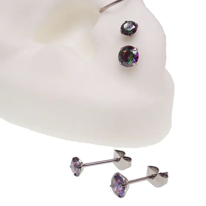 Earrings Titanium Earrings VM Crystal Halobes