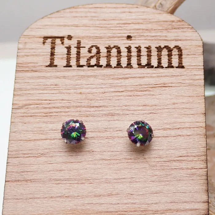 Earrings Titanium Earrings VM Crystal Halobes