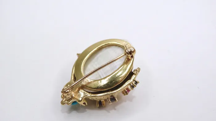 Earrings Vintage by Misty Pearl and 14k Gold Ladybug Broach