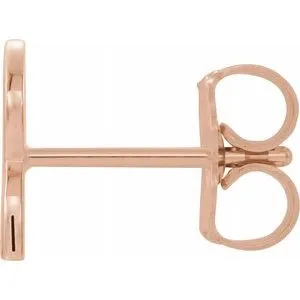 Earrings WB Choice Jewelry 14K Rose Single Initial R Earring86800205PSTWBC Earrings WB Choice Jewelry 14K Rose Single Initial R Earring86800205PSTWBC