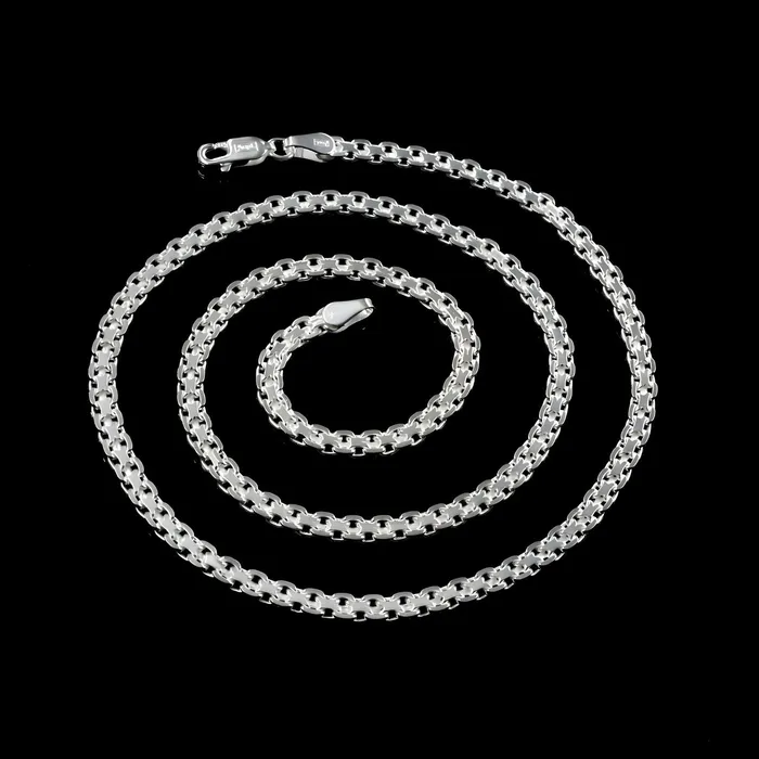 Karizma Jewels 18 925 Sterling Silver handmade Bismark chain Unisex Neck Chain Necklaces