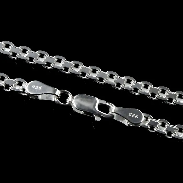 Karizma Jewels 18 925 Sterling Silver handmade Bismark chain Unisex Neck Chain Necklaces