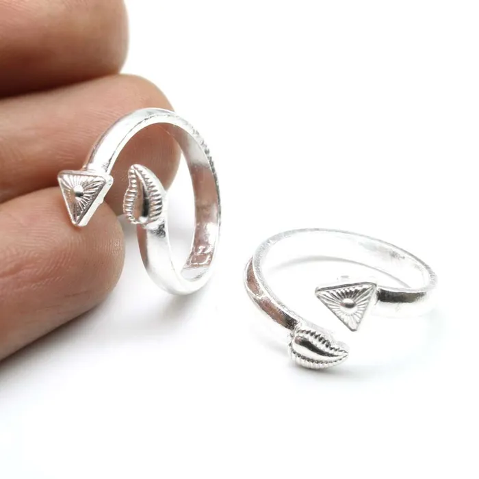 Karizma Jewels Necklaces Indian Style Handmade Toe Rings Pair Feet Solid Silver for women