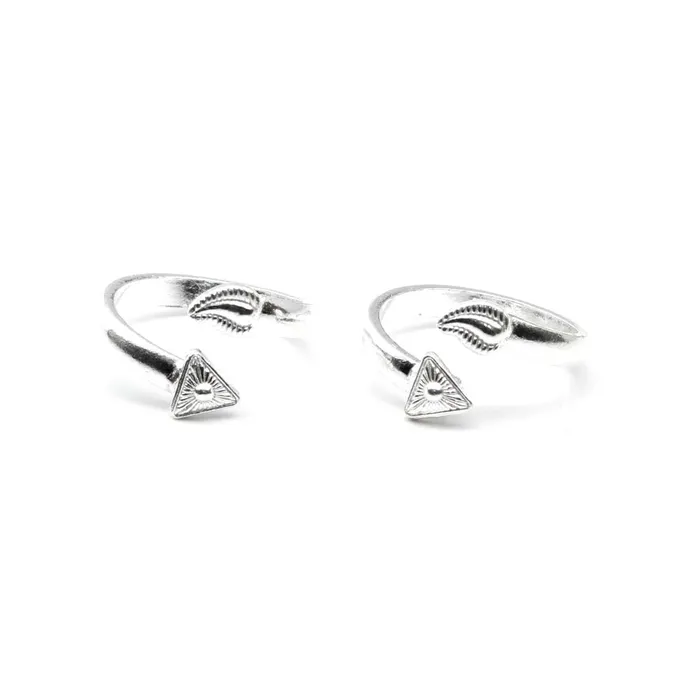 Karizma Jewels Necklaces Indian Style Handmade Toe Rings Pair Feet Solid Silver for women