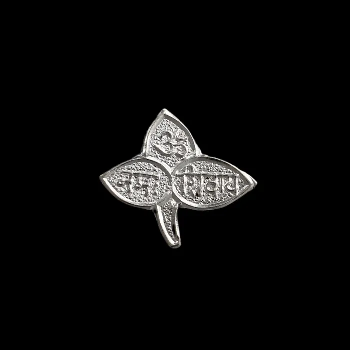 Karizma Jewels Necklaces Real Silver Shiva Belpatra Leaf Yantra for Lal kitab remedy