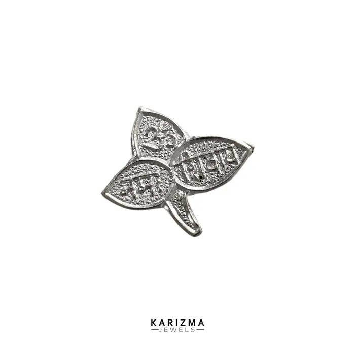 Karizma Jewels Necklaces Real Silver Shiva Belpatra Leaf Yantra for Lal kitab remedy