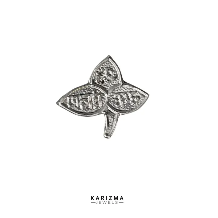 Karizma Jewels Necklaces Real Silver Shiva Belpatra Leaf Yantra for Lal kitab remedy