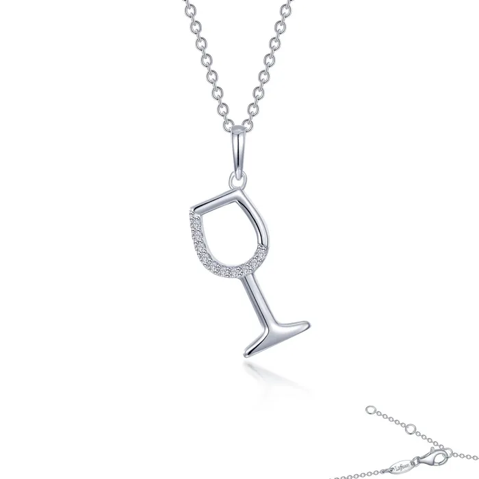 Lafonn Necklaces Pave Wine Glass Necklace