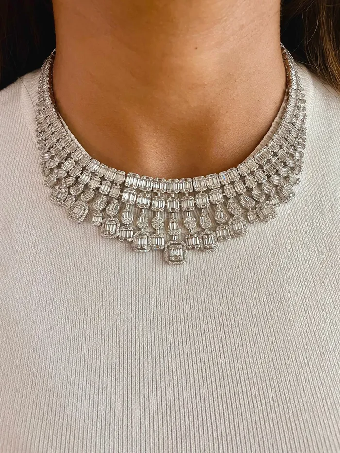 Necklaces Cubic Detailed Dimonte Necklace Set PRERTO ECOMMERCE PRIVATE LIMITED Necklaces Cubic Detailed Dimonte Necklace Set PRERTO ECOMMERCE PRIVATE LIMITED