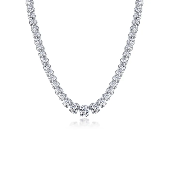 Necklaces Lafonn 59 CTW Graduated Tennis Necklace