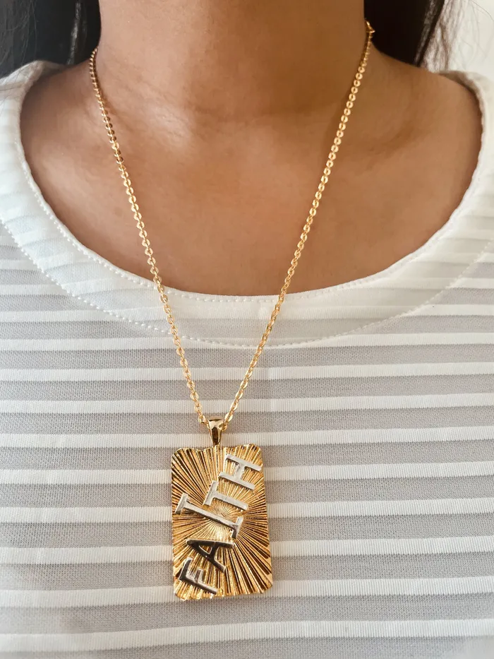 Necklaces PRERTO ECOMMERCE PRIVATE LIMITED Manifesting Faith Charm Necklace Necklaces PRERTO ECOMMERCE PRIVATE LIMITED Manifesting Faith Charm Necklace