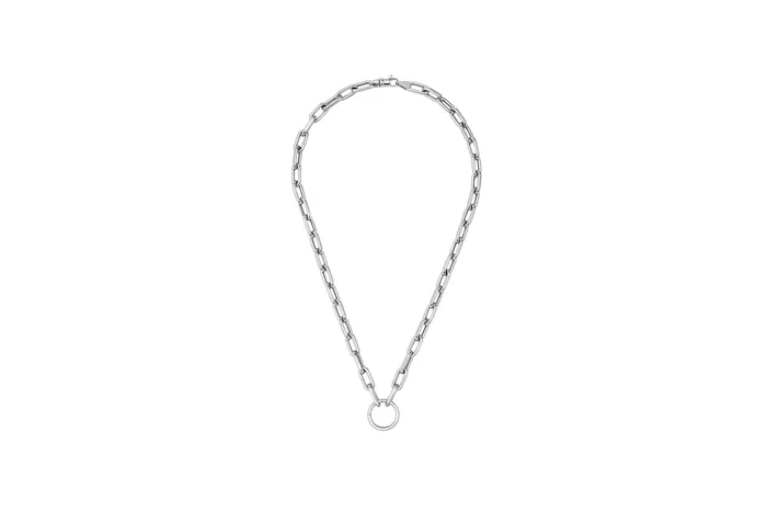 Necklaces Shylee Rose Jewelry Open Link Chain Necklace with Solid Gold Charm Ring Holder