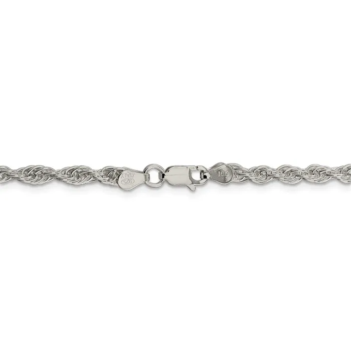 Necklaces Sterling Silver 38mm Loose Rope ChainWBCQFC20830 WB Choice Jewelry