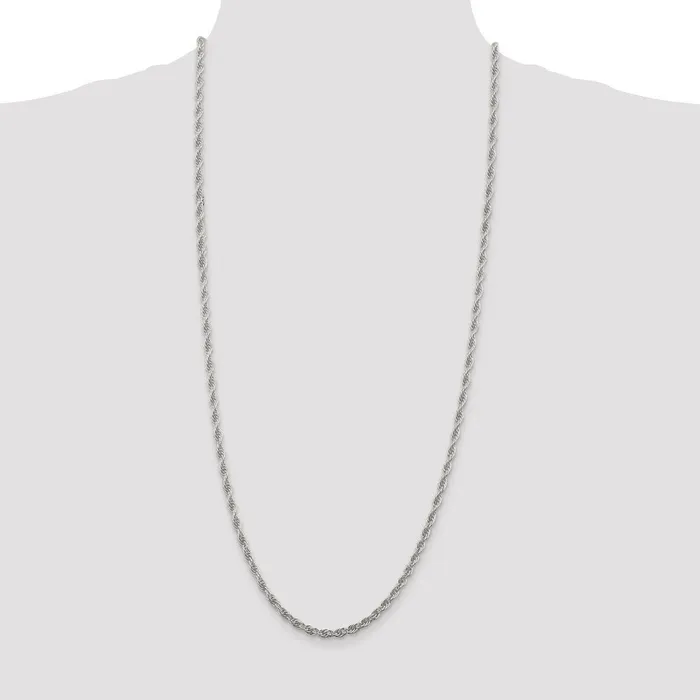 Necklaces Sterling Silver 38mm Loose Rope ChainWBCQFC20830 WB Choice Jewelry