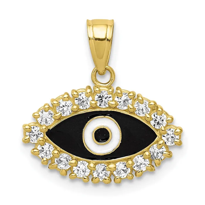 Necklaces WB Choice Jewelry 10K CZ Enameled Eye PendantWBC10C987