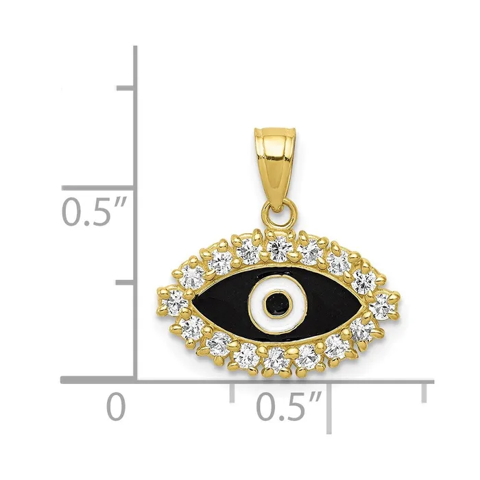 Necklaces WB Choice Jewelry 10K CZ Enameled Eye PendantWBC10C987