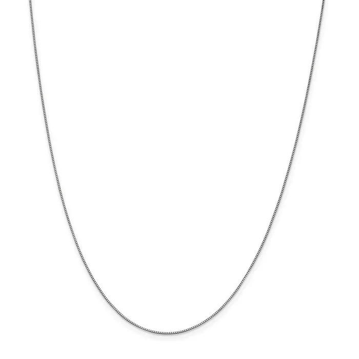 Necklaces WB Choice Jewelry 10K White Gold 7mm Box ChainWBC10KWB05020