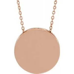Necklaces WB Choice Jewelry 14K Rose 17 mm Scroll Disc 1618 Necklace86634607PSTWBC Necklaces WB Choice Jewelry 14K Rose 17 mm Scroll Disc 1618 Necklace86634607PSTWBC