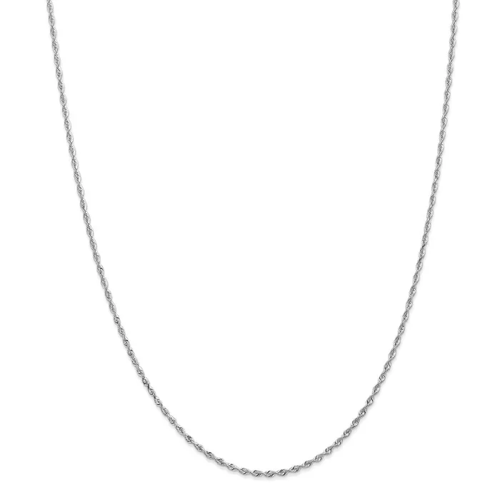Necklaces WB Choice Jewelry 14k White Gold 185mm DC Quadruple Rope ChainWBCWQT01422 Necklaces WB Choice Jewelry 14k White Gold 185mm DC Quadruple Rope ChainWBCWQT01422