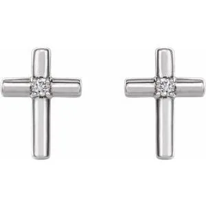 Platinum 01 CTW Diamond Cross Earrings R17024603PSTWBC WB Choice Jewelry Earrings