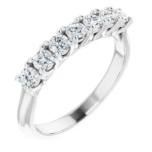 Platinum 275 mm Round SevenStone Anniversary Band Mounting 12282960019PSTWBC WB Choice Jewelry Rings Platinum 275 mm Round SevenStone Anniversary Band Mounting 12282960019PSTWBC WB Choice Jewelry Rings