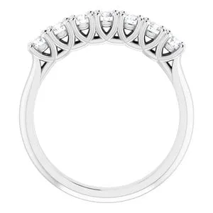 Platinum 275 mm Round SevenStone Anniversary Band Mounting 12282960019PSTWBC WB Choice Jewelry Rings