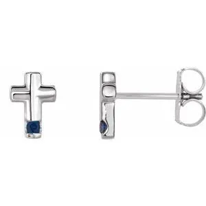 Platinum Blue Sapphire Cross Earrings R17020651PSTWBC WB Choice Jewelry Earrings Platinum Blue Sapphire Cross Earrings R17020651PSTWBC WB Choice Jewelry Earrings
