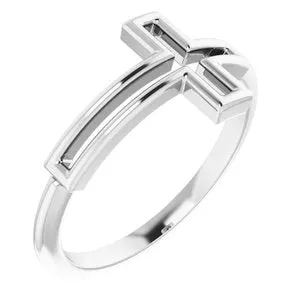 Platinum Cross Ring R43076104PSTWBC WB Choice Jewelry Rings