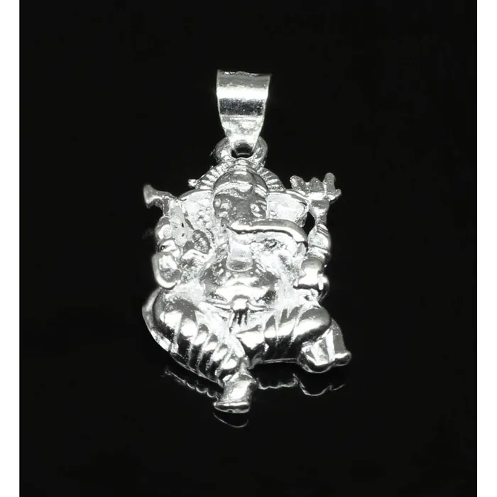 Pure Solid Silver Lord Ganesha ganpati religious God Pendant Karizma Jewels Necklaces