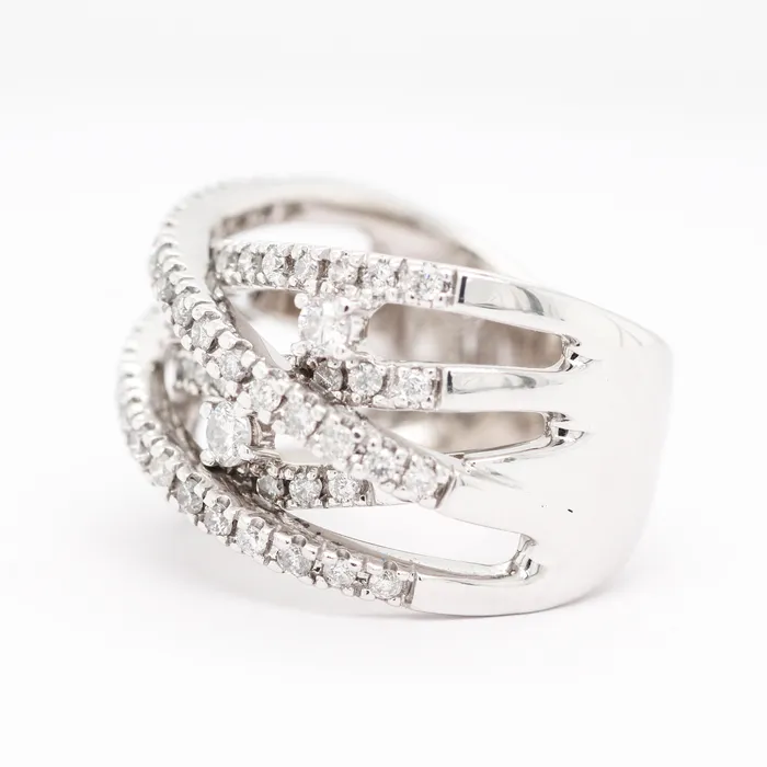 Rings FULLERS PURCHASE FROM PUBLIC 14KW 72 CTTW DIAMOND FASHION RING HI1