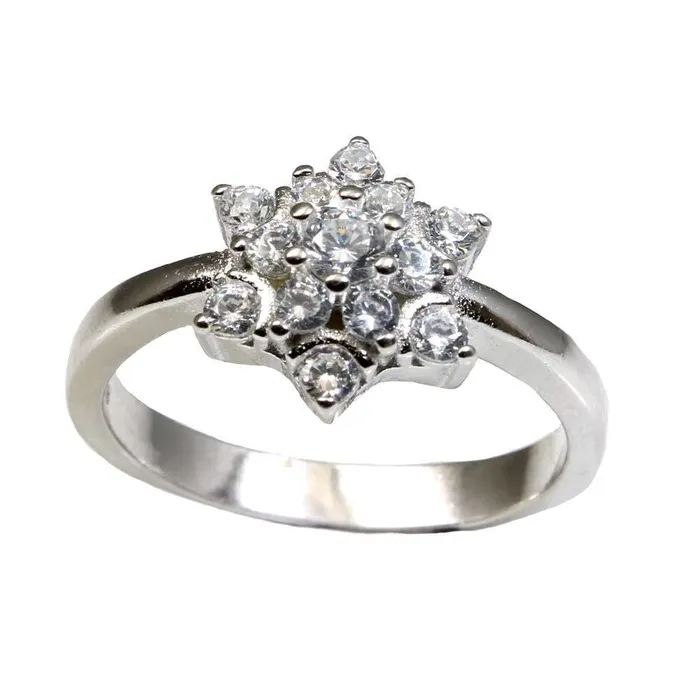 Rings Real Solid 925 Sterling Silver Ring CZ Studded Platinum Finish Karizma Jewels Rings Real Solid 925 Sterling Silver Ring CZ Studded Platinum Finish Karizma Jewels