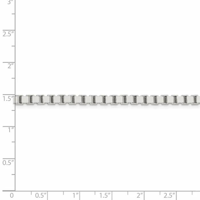 Rings Sterling Silver 375mm Box ChainWBCQBX06522 WB Choice Jewelry