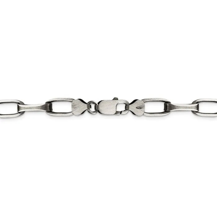 Rings Sterling Silver Antiqued 8mm Elongated Open Link ChainWBCQFC14085 WB Choice Jewelry Rings Sterling Silver Antiqued 8mm Elongated Open Link ChainWBCQFC14085 WB Choice Jewelry