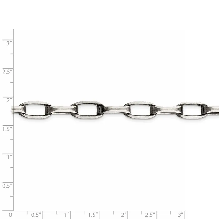 Rings Sterling Silver Antiqued 8mm Elongated Open Link ChainWBCQFC14085 WB Choice Jewelry Rings Sterling Silver Antiqued 8mm Elongated Open Link ChainWBCQFC14085 WB Choice Jewelry