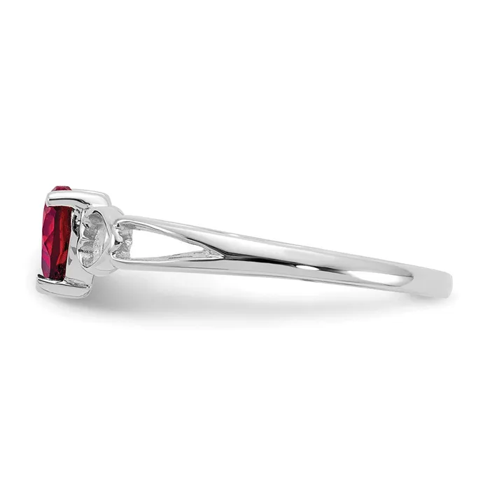 Rings WB Choice Jewelry 10k White Gold Polished Geniune Garnet Birthstone RingWBC10XBR166