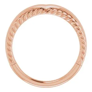 Rings WB Choice Jewelry 14K Rose Negative Space Rope Ring 51782103PSTWBC