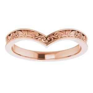 Rings WB Choice Jewelry 14K Rose VintageInspired V Ring 51882103PSTWBC