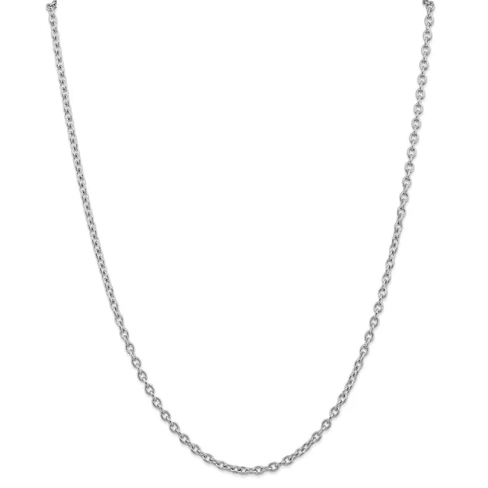 Rings WB Choice Jewelry 14k WG 32mm Round Open Link Cable ChainWBCPEN21230 Rings WB Choice Jewelry 14k WG 32mm Round Open Link Cable ChainWBCPEN21230